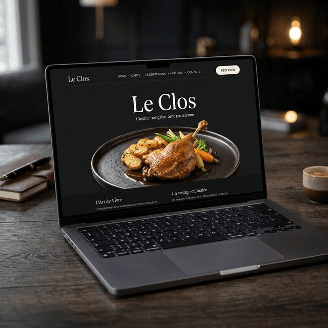 Site internet restaurant professionnel